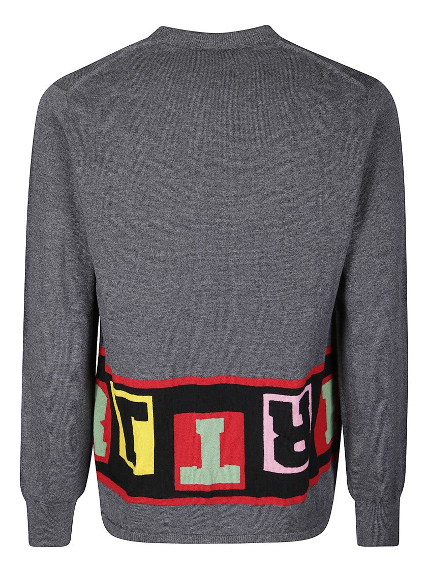 Comme Des Garçons Crew Neck Knitted Sweater