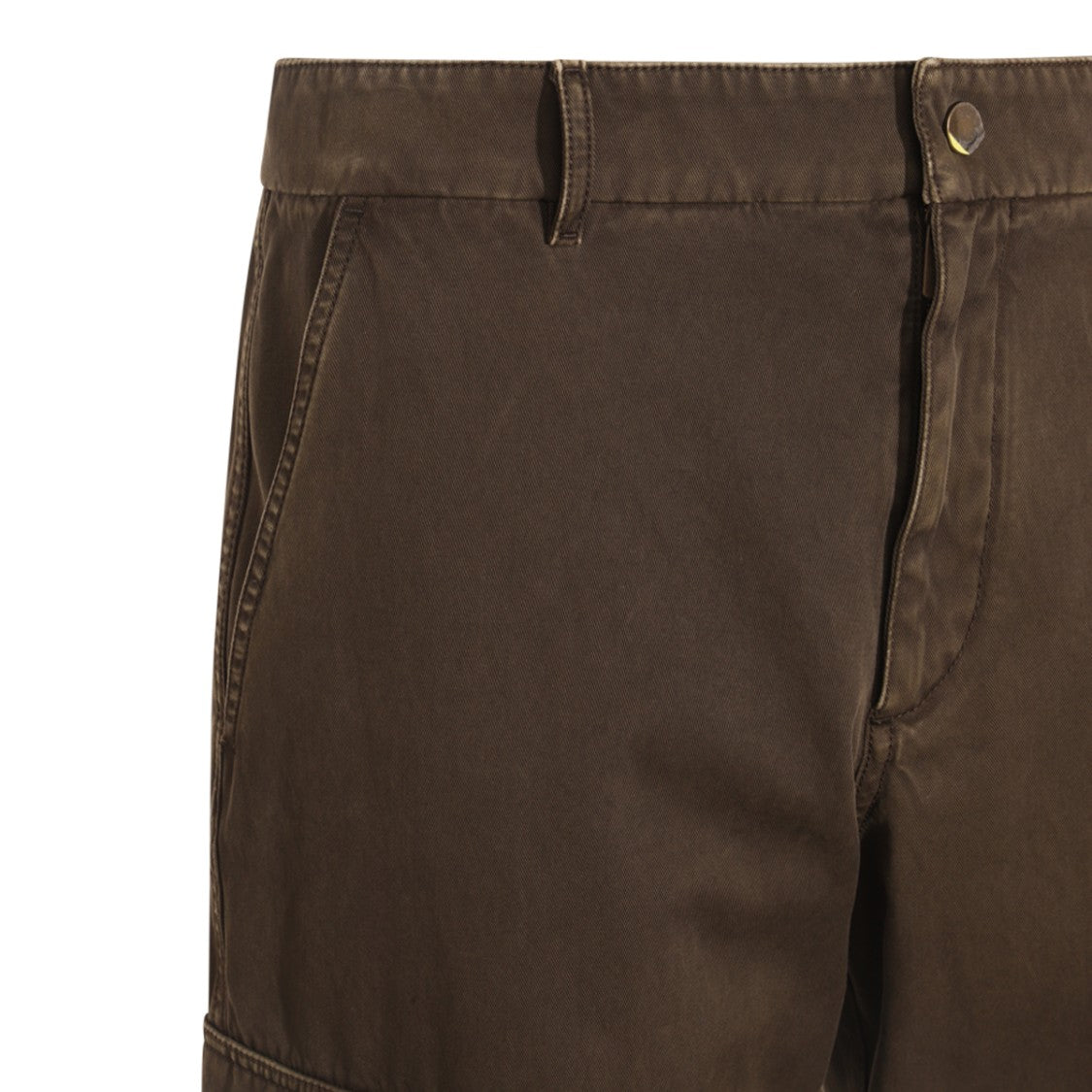 Burberry Brown Cotton Pants With Multipocket Design And Structured Silhouette