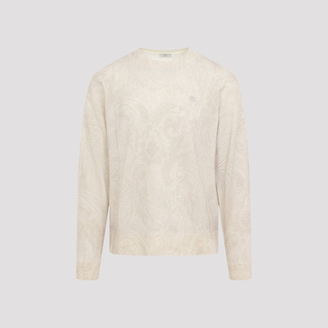 Etro Grey Wool Knitted Crew Neck