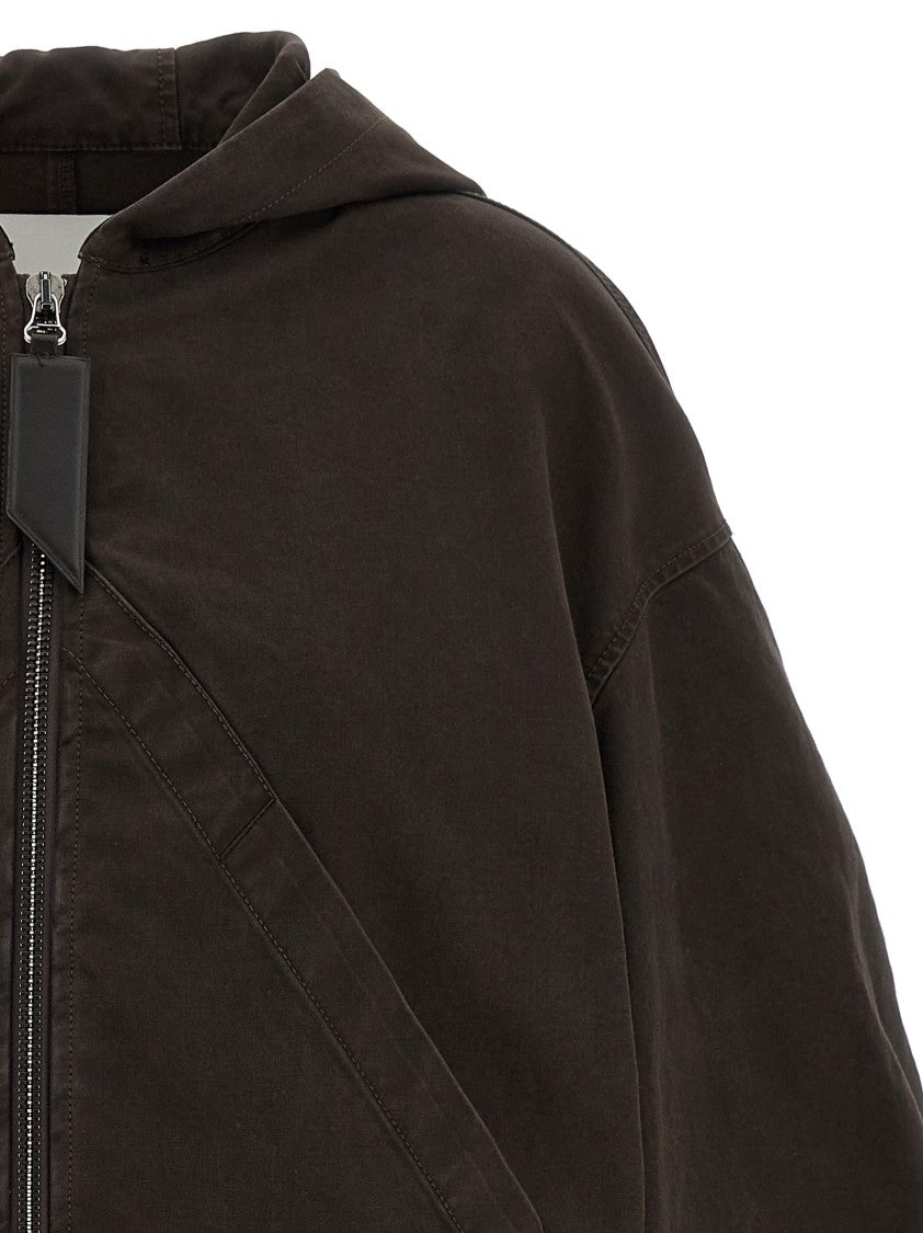 The Attico Hooded Cotton Bomber Jacket
