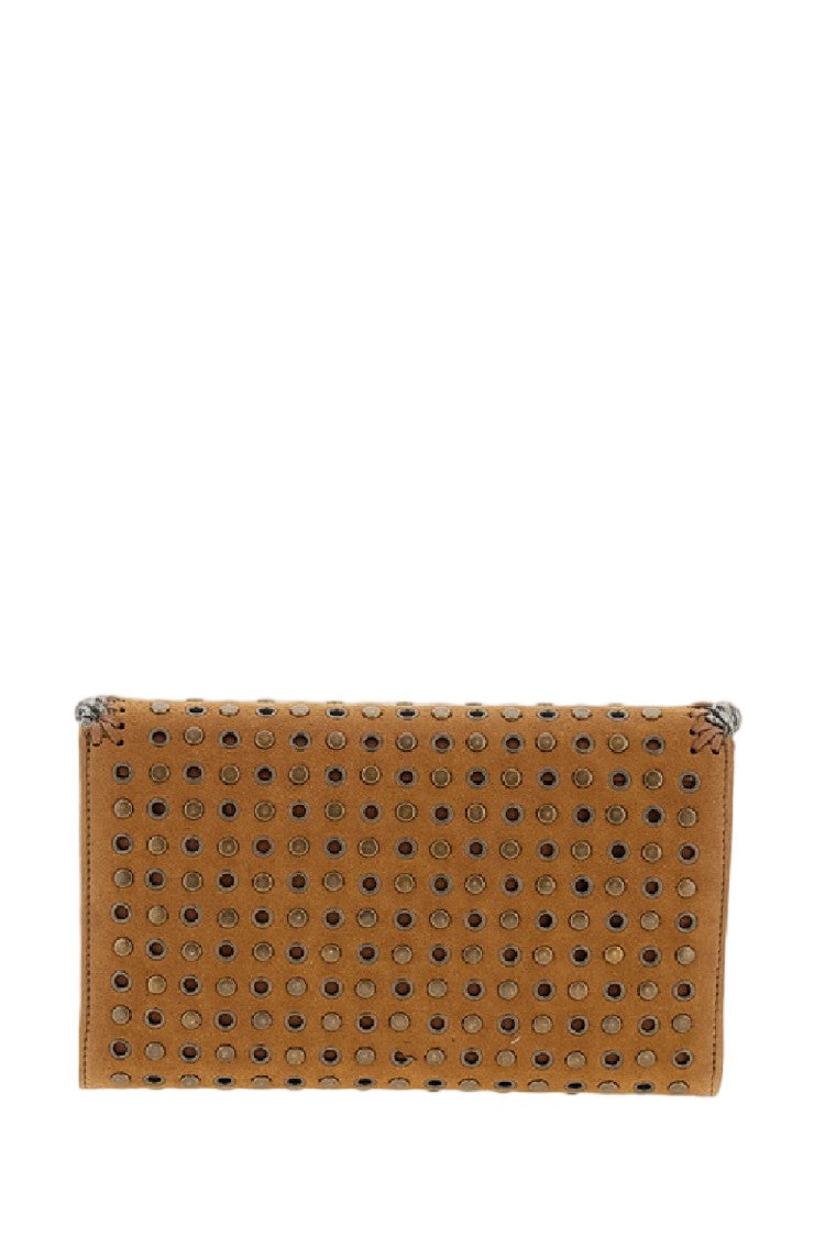 Stella Mccartney Blue Falabella Studded Suede Bag