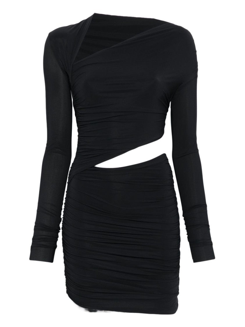 Amazuin Asymmetrical Mini Dress With Cut-Out Waist