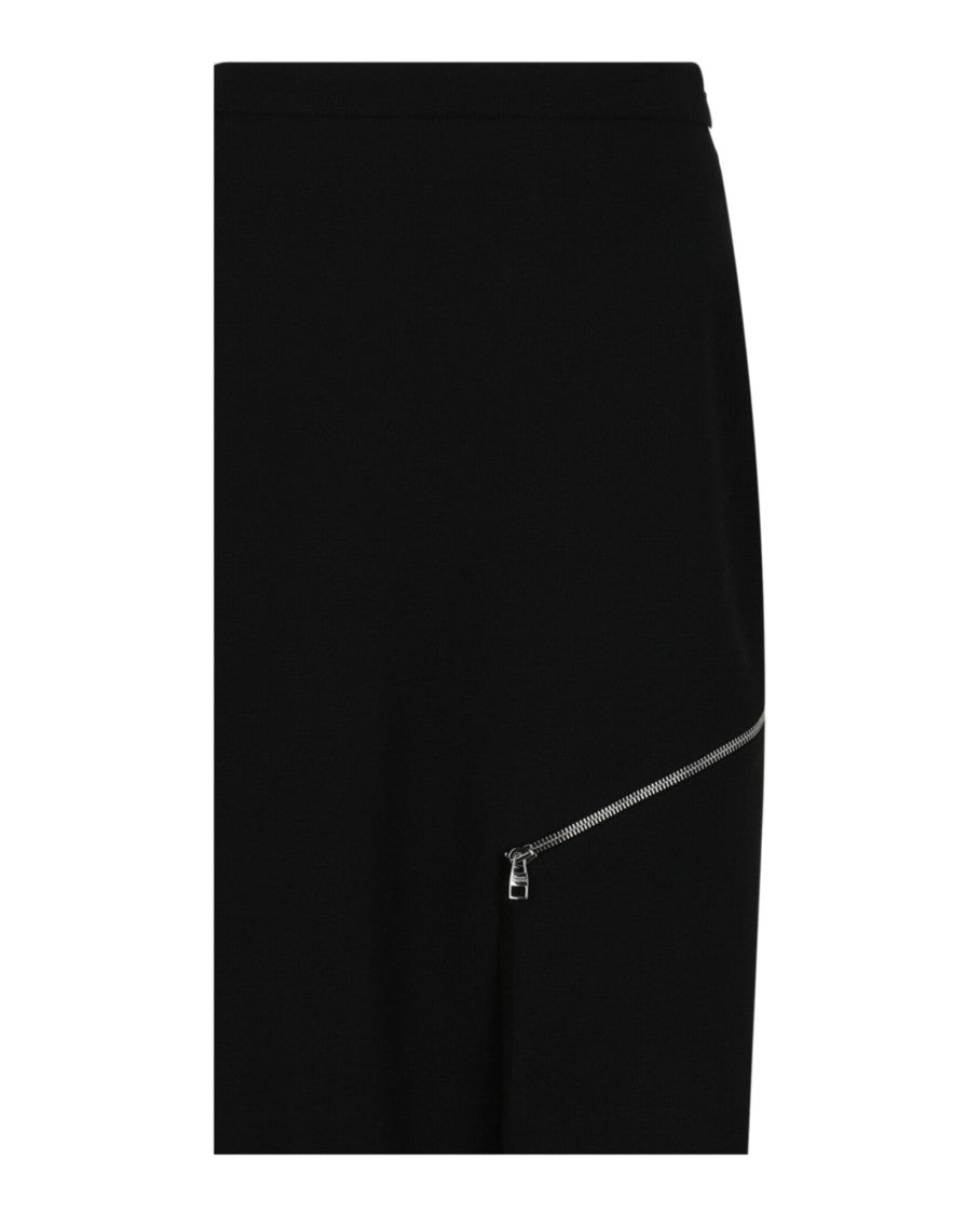 Alexander Mcqueen Zip-Detail Midi Skirt With Cutout Triangle