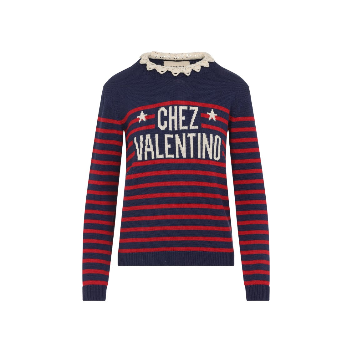 Valentino Provence Blue Cotton Sweater