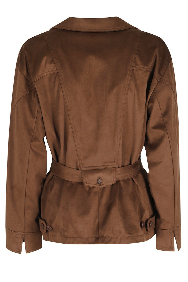 Urbancode Brown Belted Suede-Effect Polyester Vest