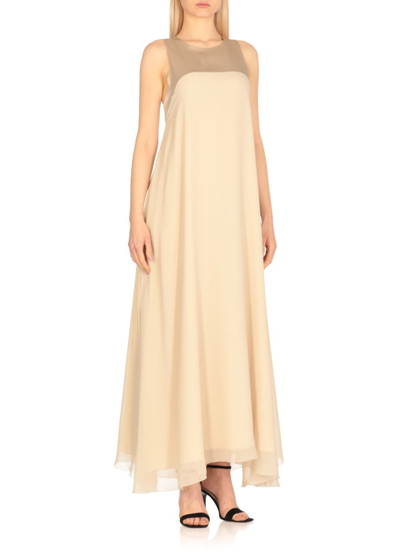 Antonelli Beige Silk Dress