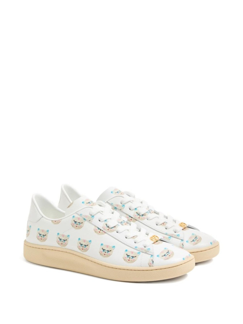 Valentino Garavani White Leather Flat Shoes