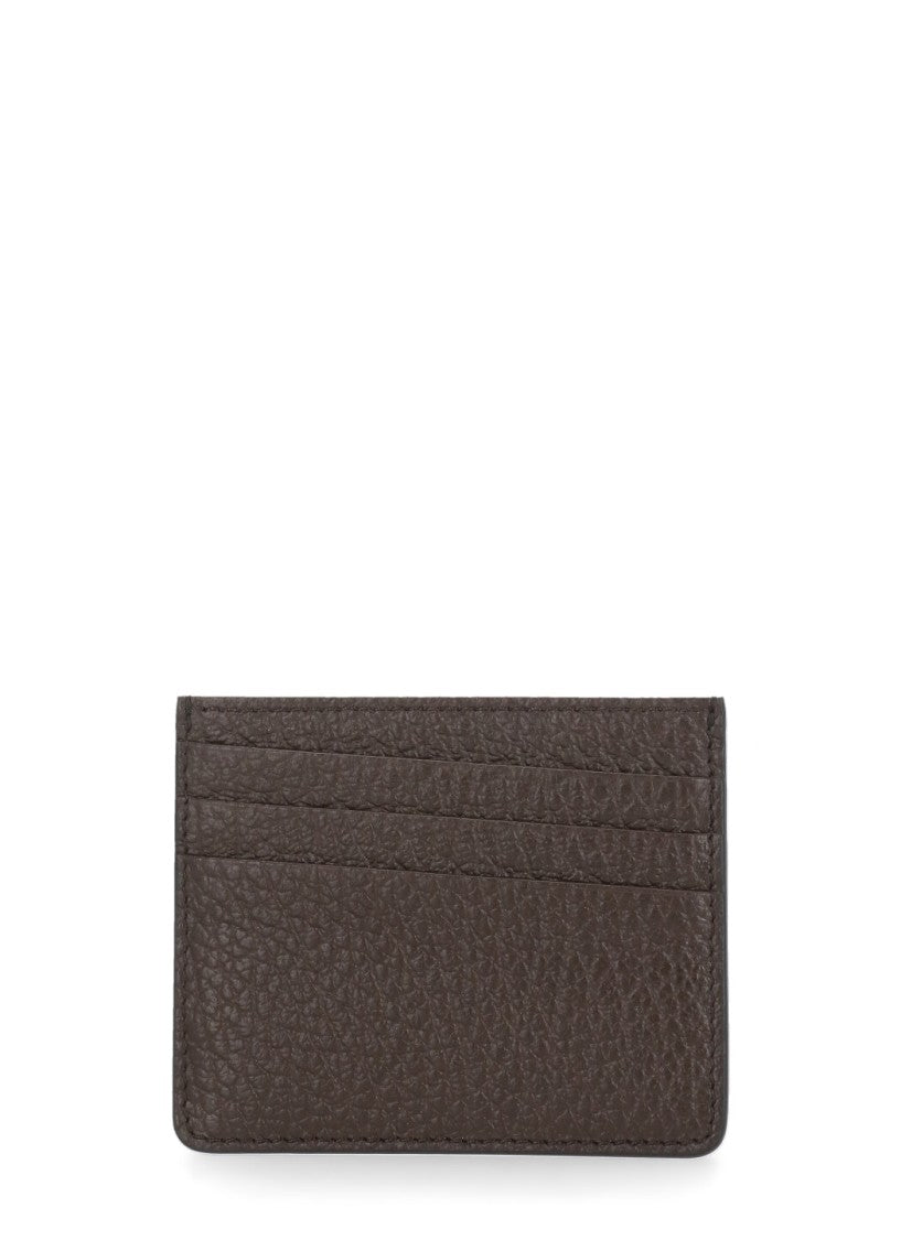 Maison Margiela Textured Brown Leather Four Stitches Wallet