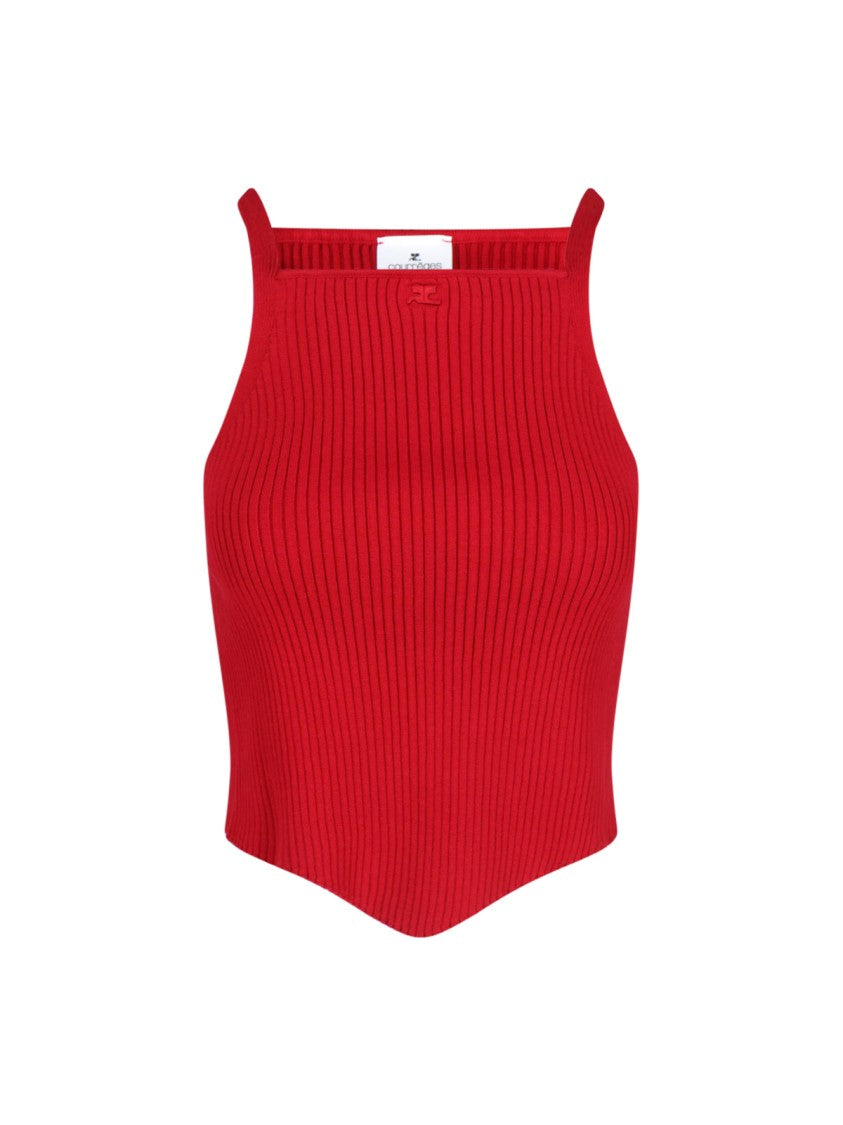 Courrèges Logo Tank Top – Red