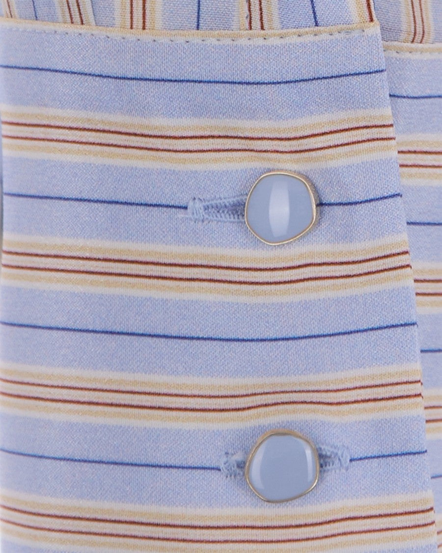 Max Mara Light Blue Striped Shirt