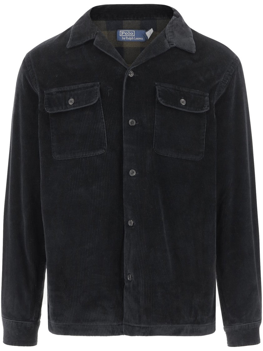 Polo Ralph Lauren Cotton Velvet Shirt With Classic Collar And Textured Detailing