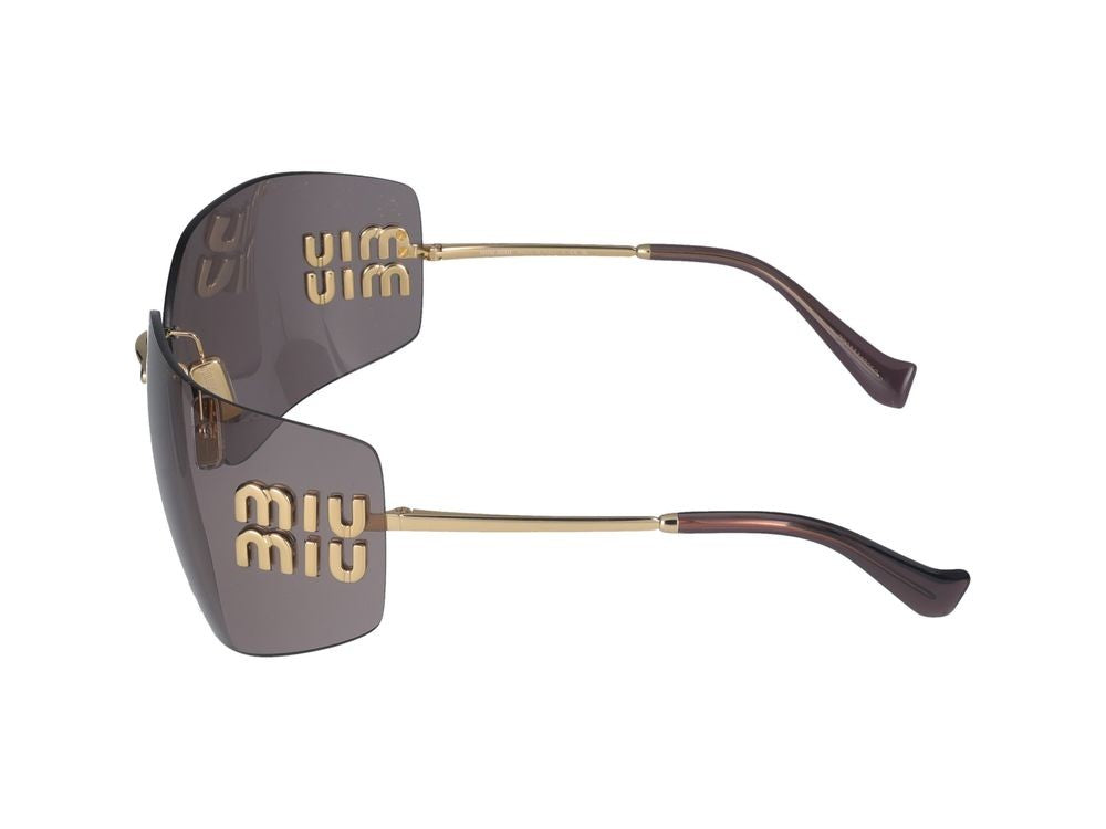 Miu Miu 0Mu 54Ys Rimless Gold Sunglasses