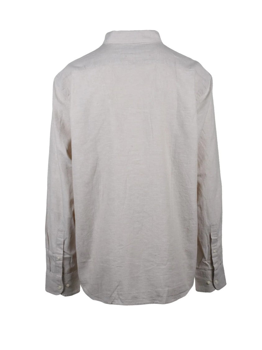 La Martina Beige Cotton Linen Shirt