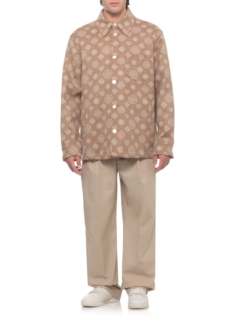Casablanca Brown Monogram Wool Jacket