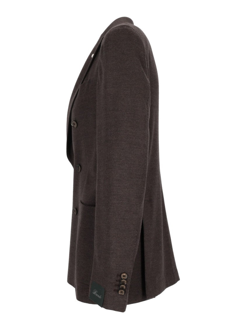 Brando-Lubiam Double-Breasted Blazer With Structured Silhouette And Wide Lapels