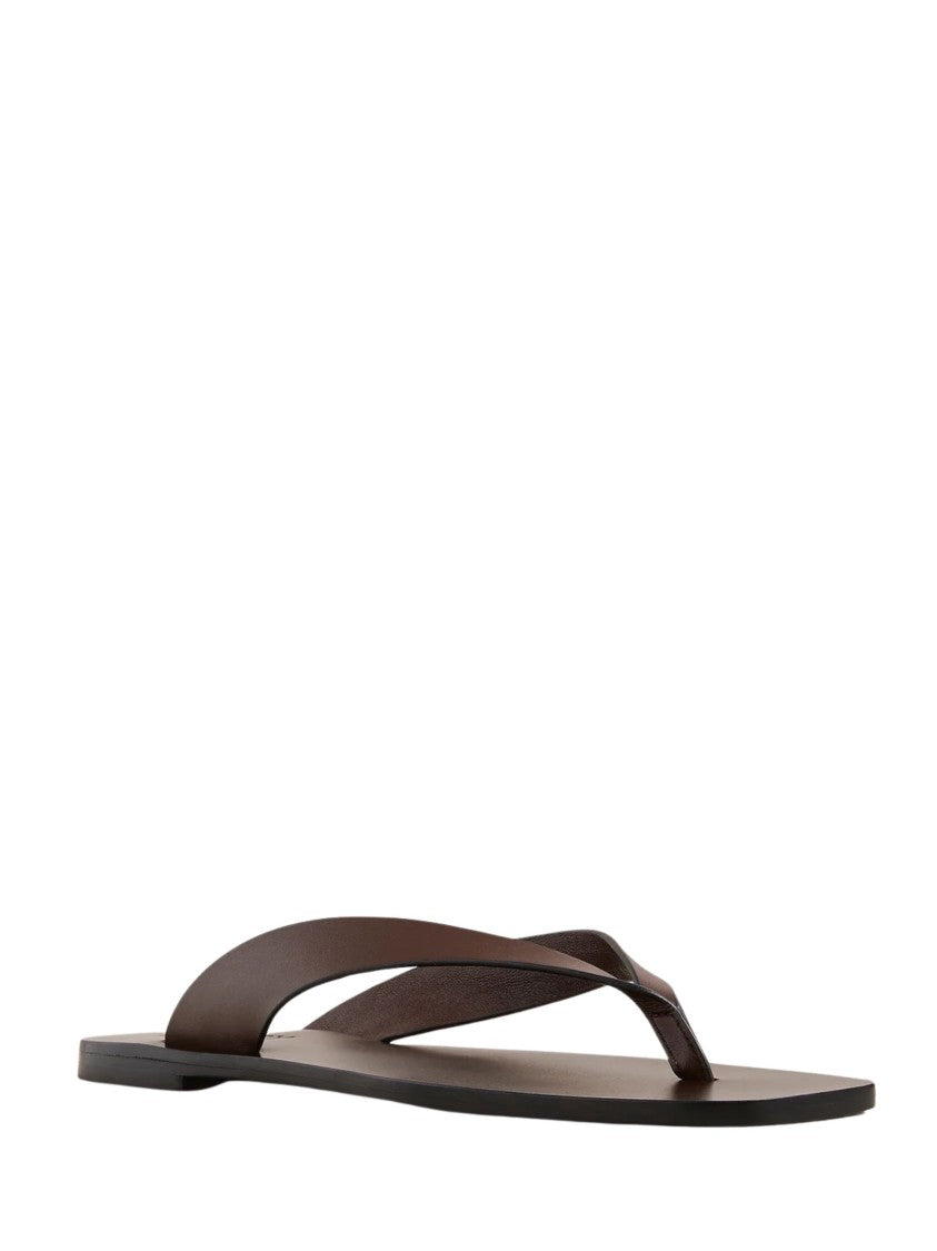A.Emery Brown Flip Flop Leather Sandals