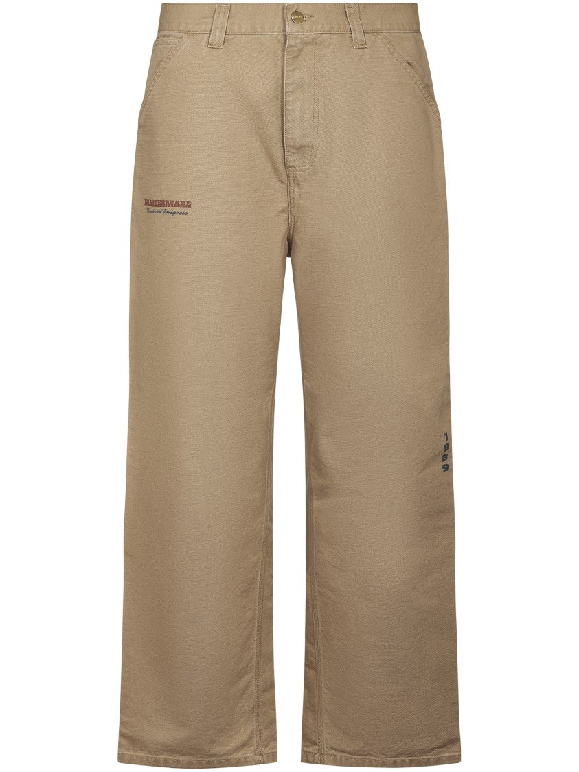 Carhartt Wip Relaxed Fit Wide Leg Trousers In Durable Organic Cotton Canvas