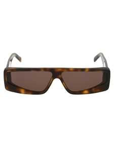 Courrèges Bold Havana Acetate Sunglasses With Rectangular Frame