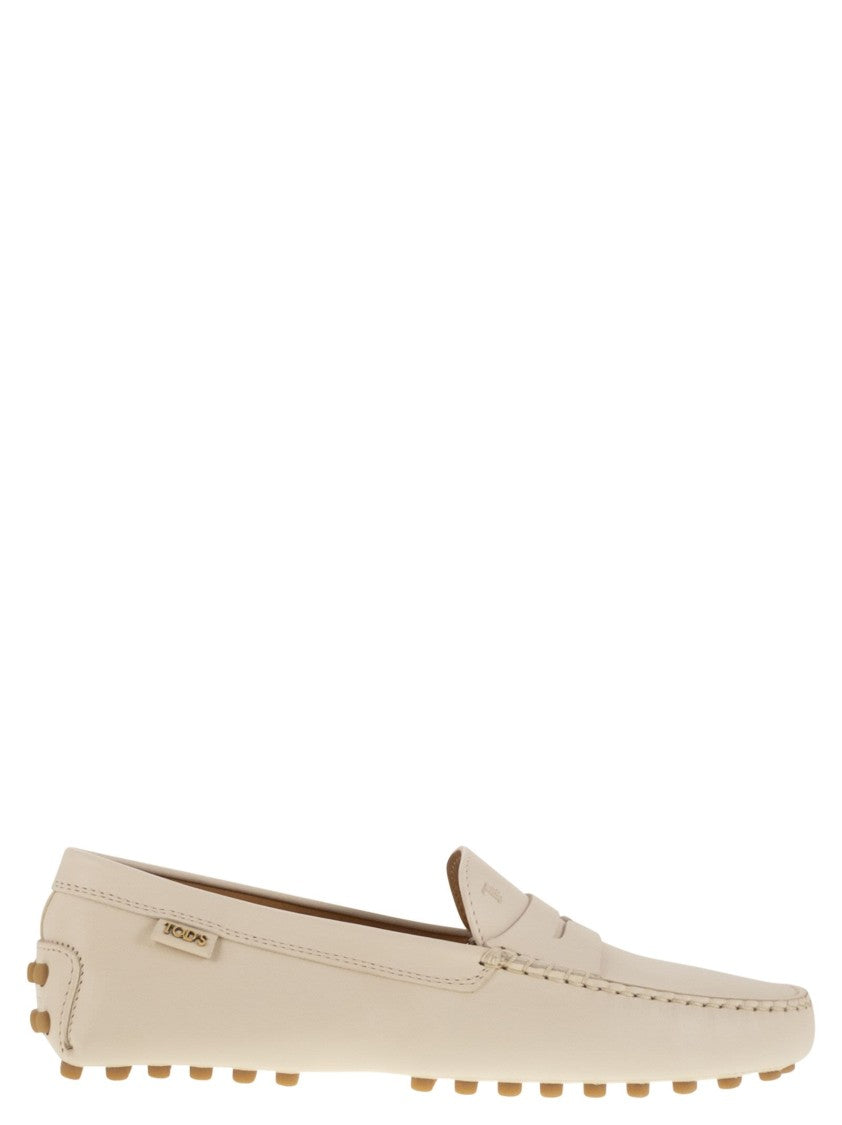 Tod's Leather Moccasin Rubber Sole