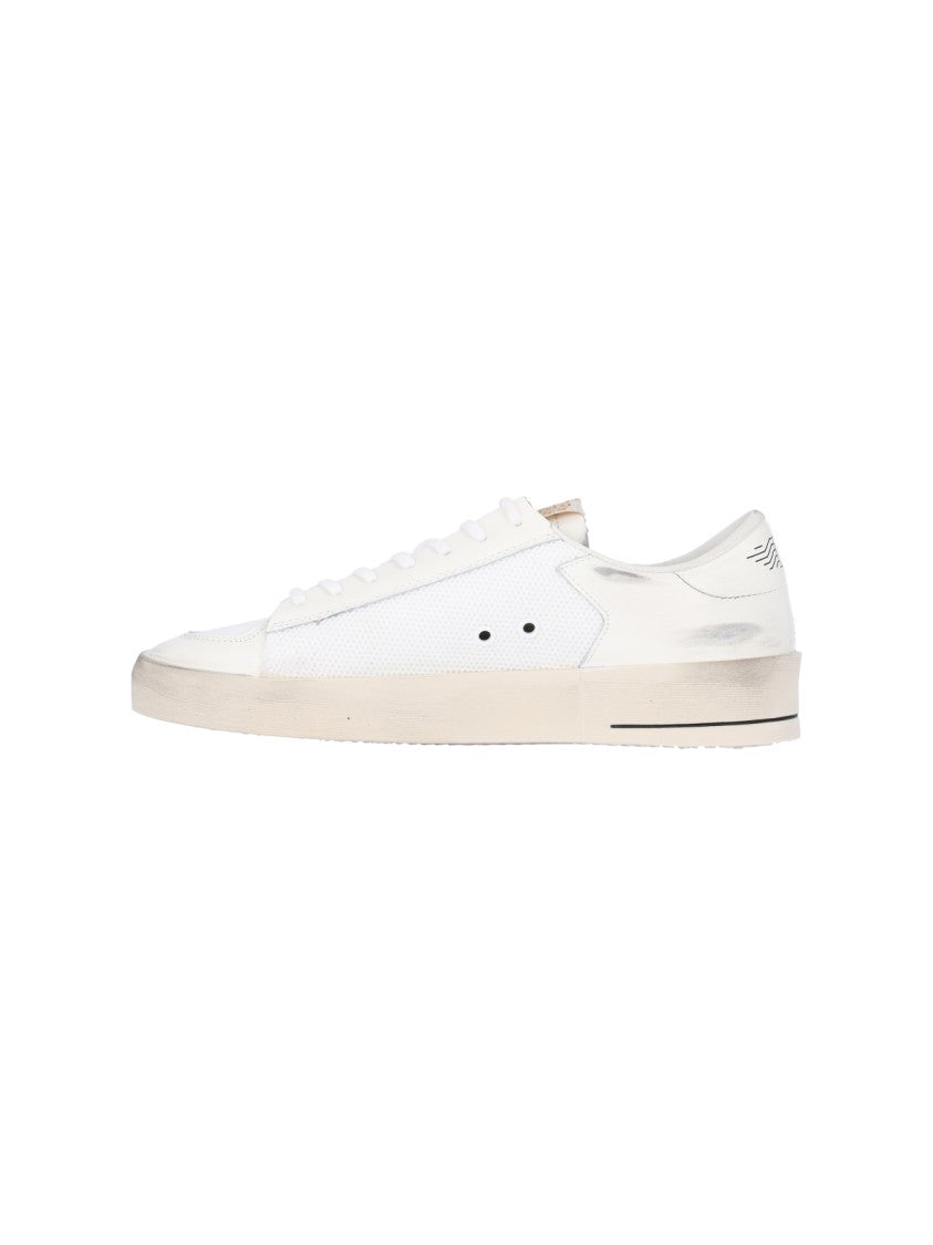 Golden Goose White Stardan Mesh Leather Sneakers
