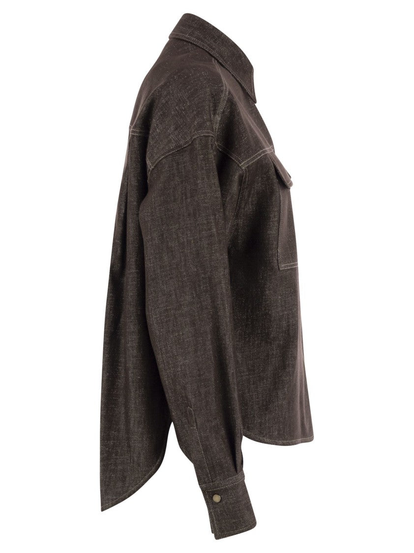 Brunello Cucinelli Sparkling No-Fade Denim Shirt