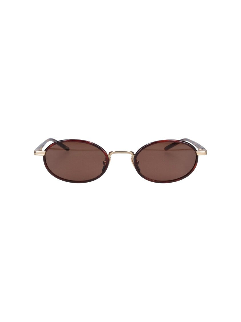 Chimi Brown Lea Tortoiseshell Oval Polarized Sunglasses