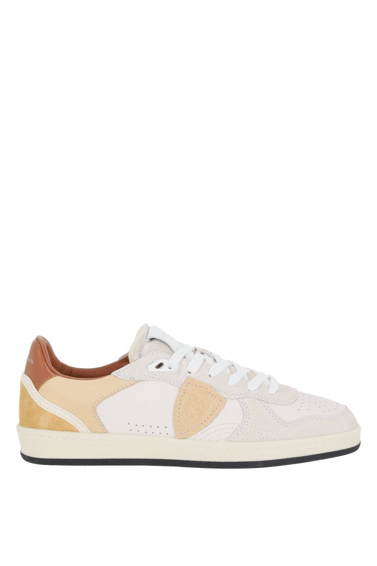 Philippe Model Pigalle Leather And Suede Brown Heel Sneakers