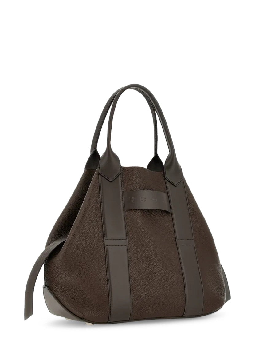 Hogan Structured Leather Tote Bag