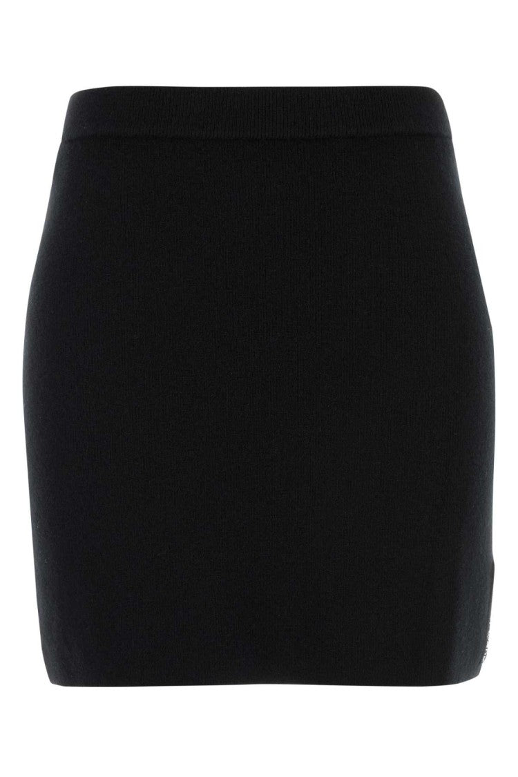 T By Alexander Wang Black Wool Blend Mini Skirt