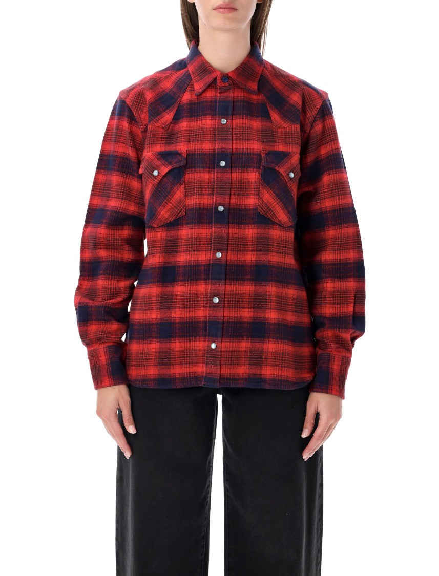 Fortela Checkered Flap-Pocket Texan Shirt