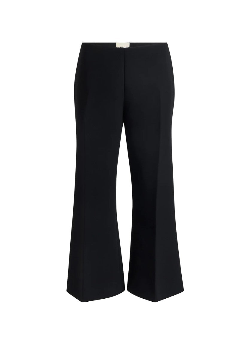 Khaite Tailored Flared Trousers In Technical Black Fabric