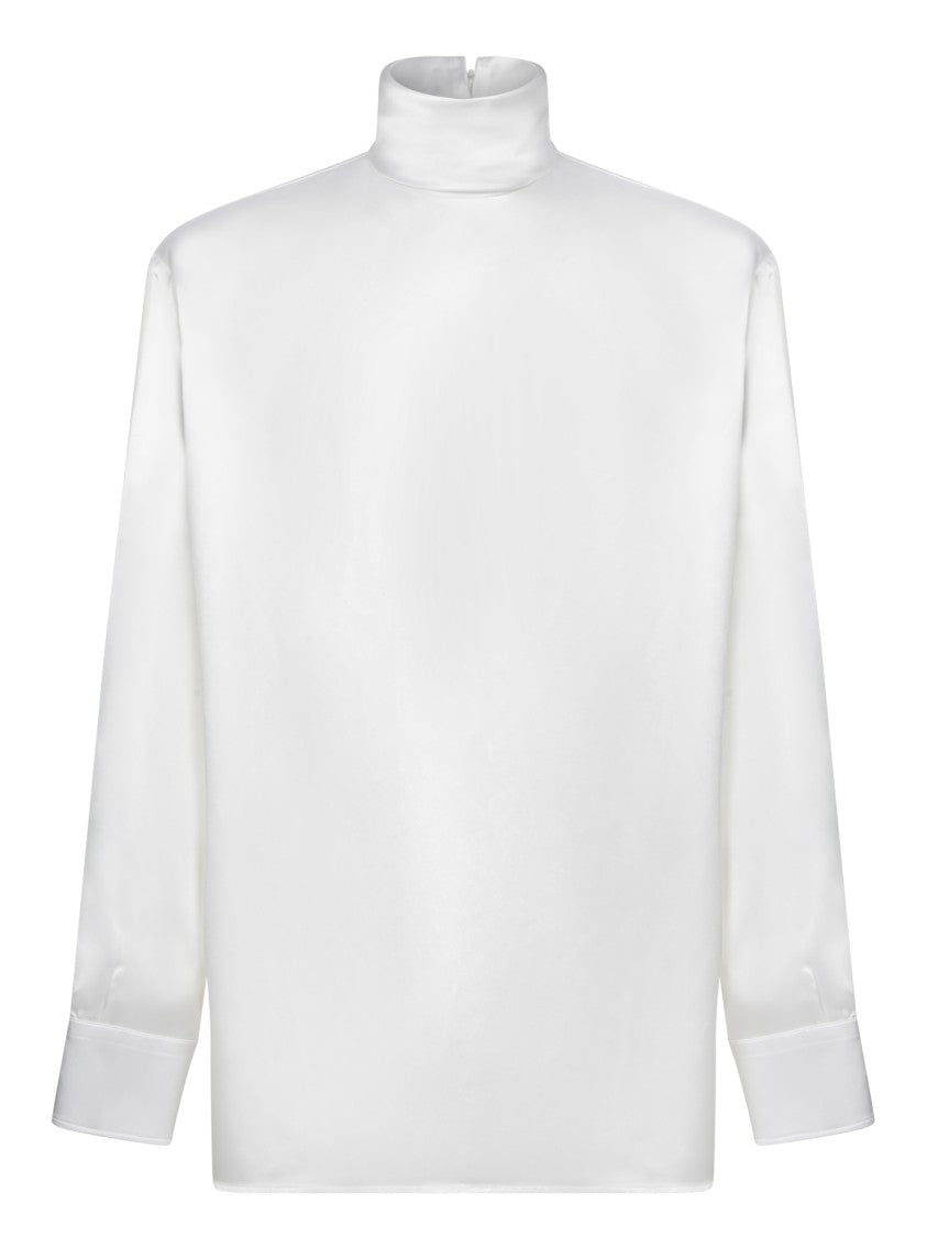 Dolce & Gabbana High Collar White T-Shirt