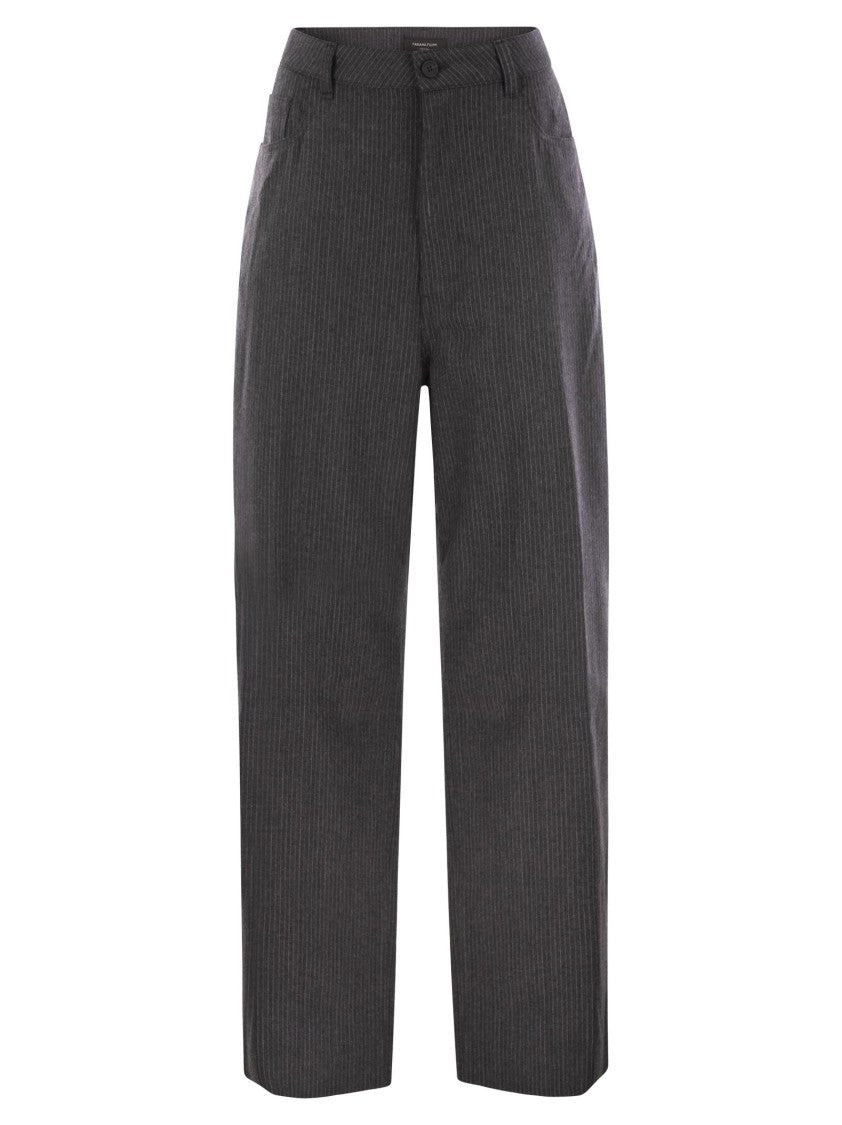 Fabiana Filippi 5-Pocket Virgin Wool Pinstripe Trousers