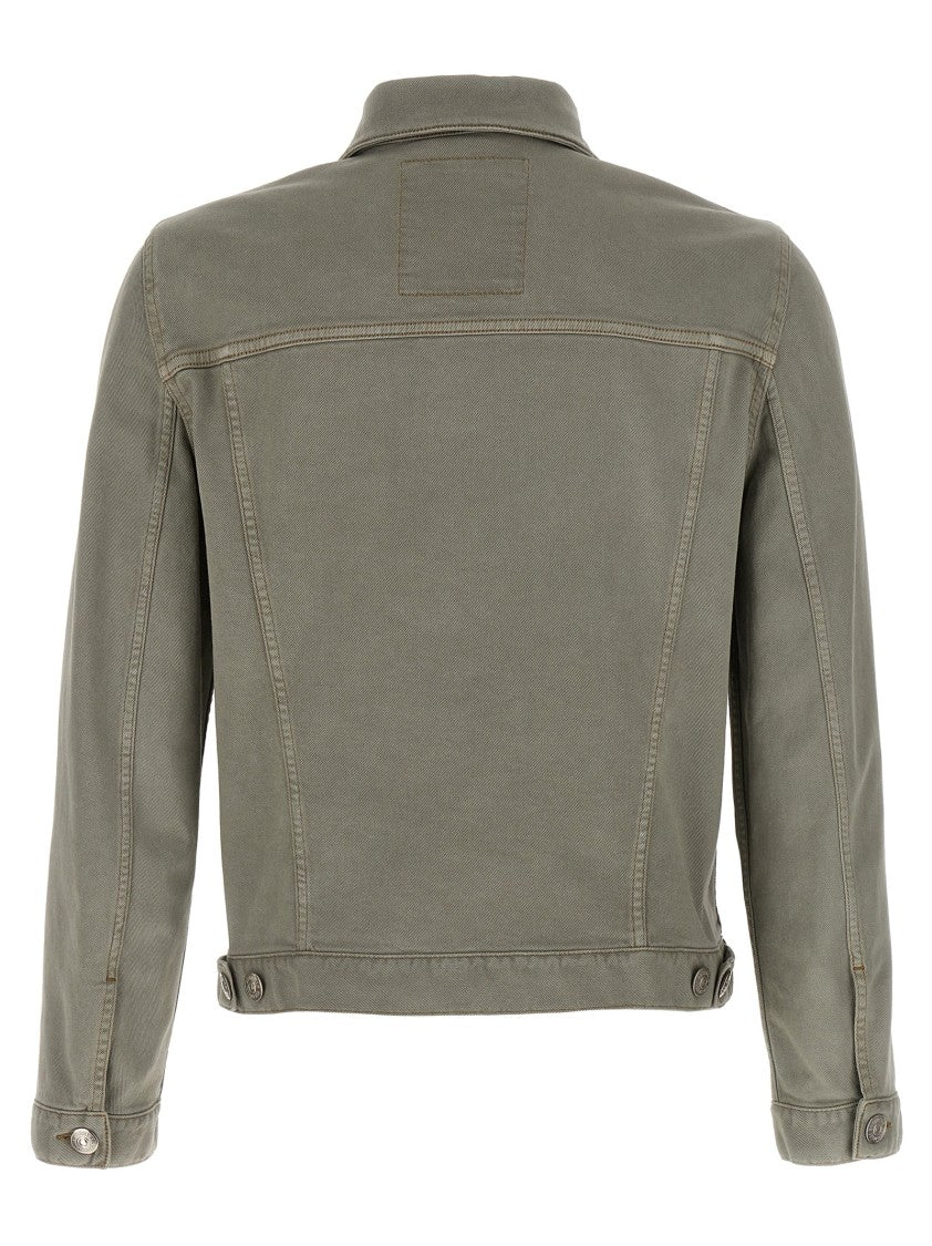 Brunello Cucinelli Gradient-Finish Cotton Denim Jacket
