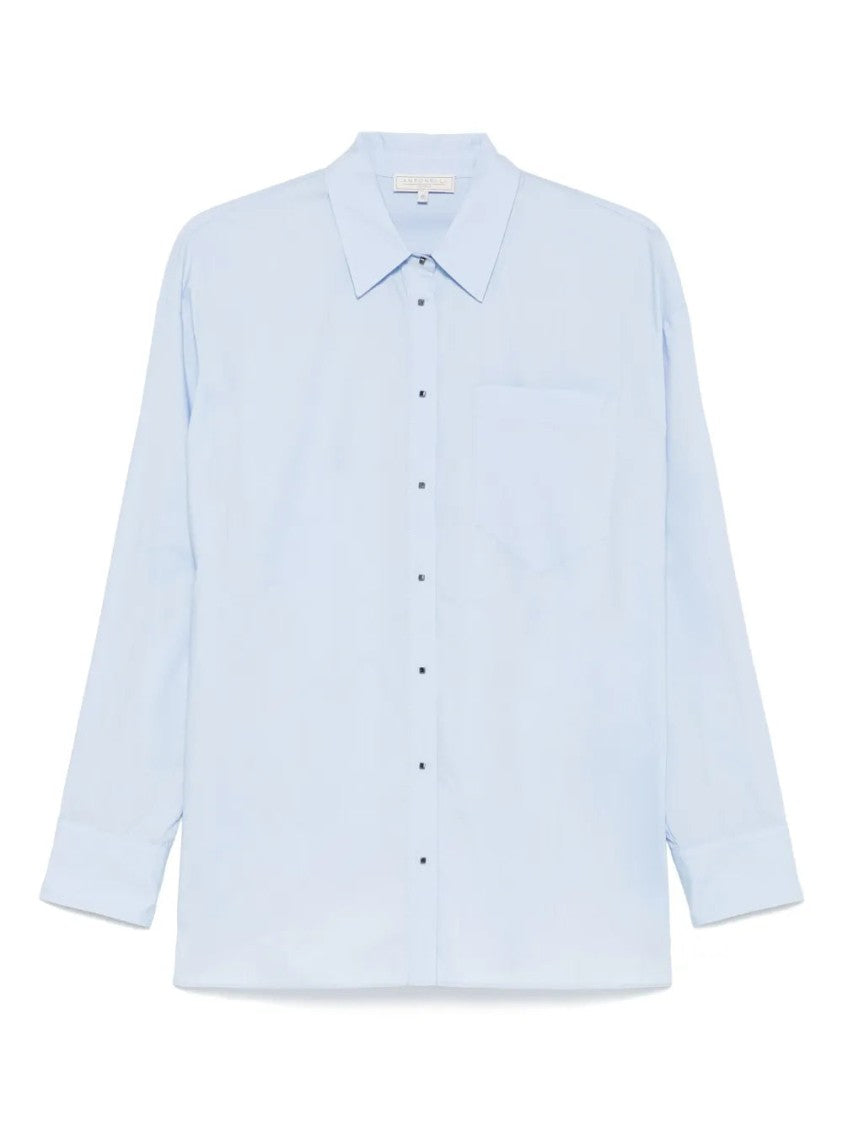 Antonelli Light Blue Pleated Shirt