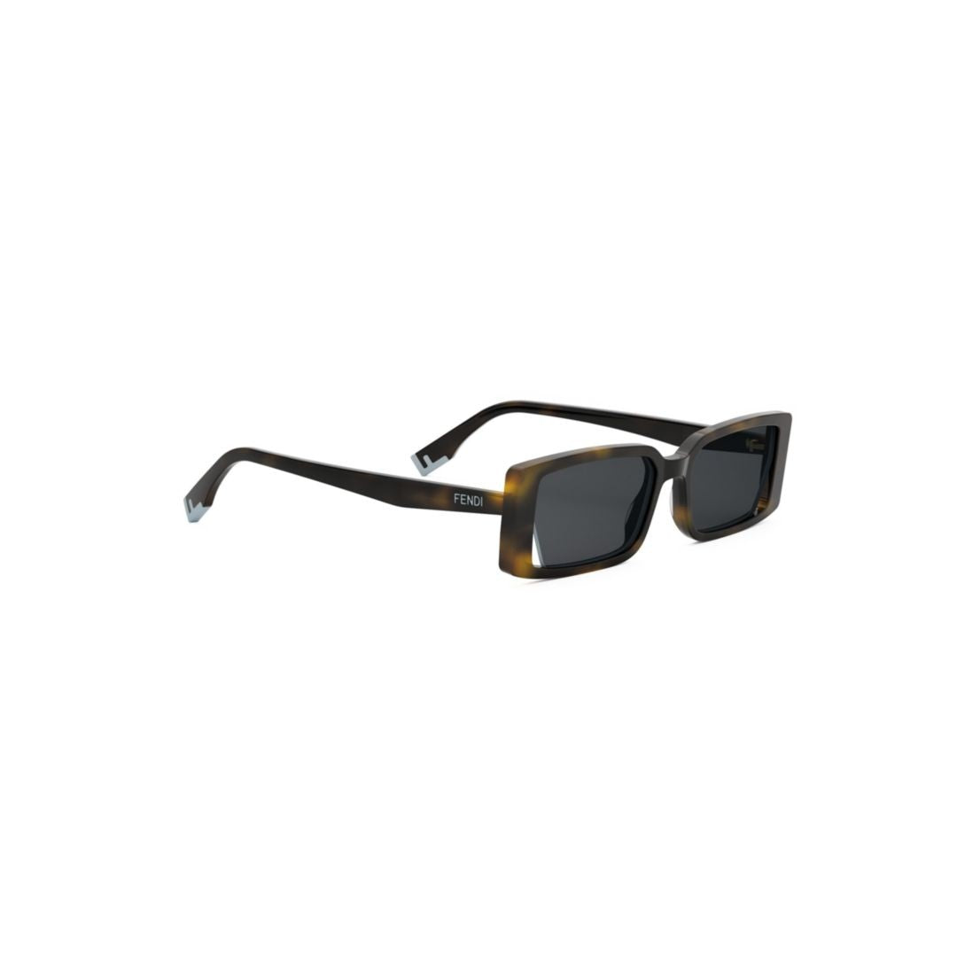 Fendi Fe40164i Rectangular Tortoiseshell Sunglasses