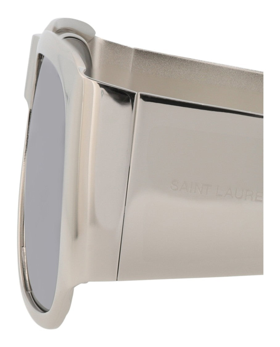 Saint Laurent Square-Frame Metal Sunglasses