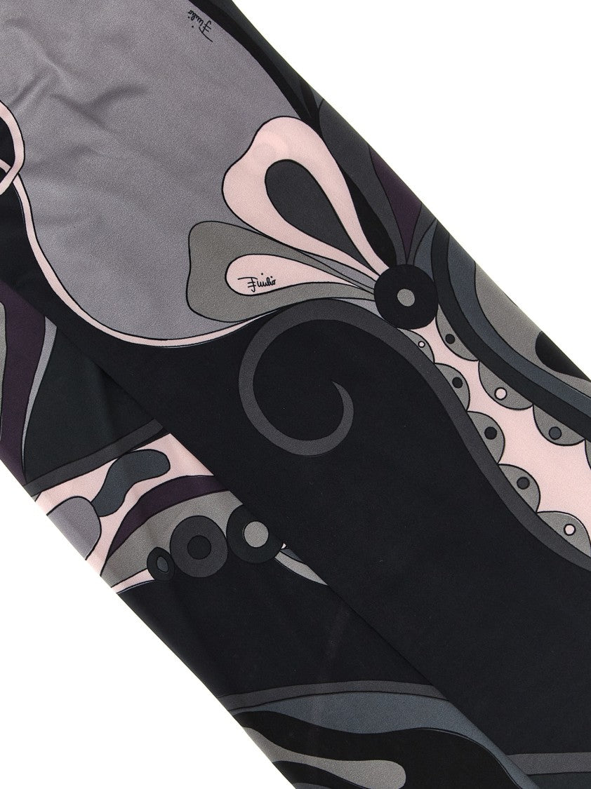 Emilio Pucci Abstract Swirling Patterned Tights With Elastic Waistband