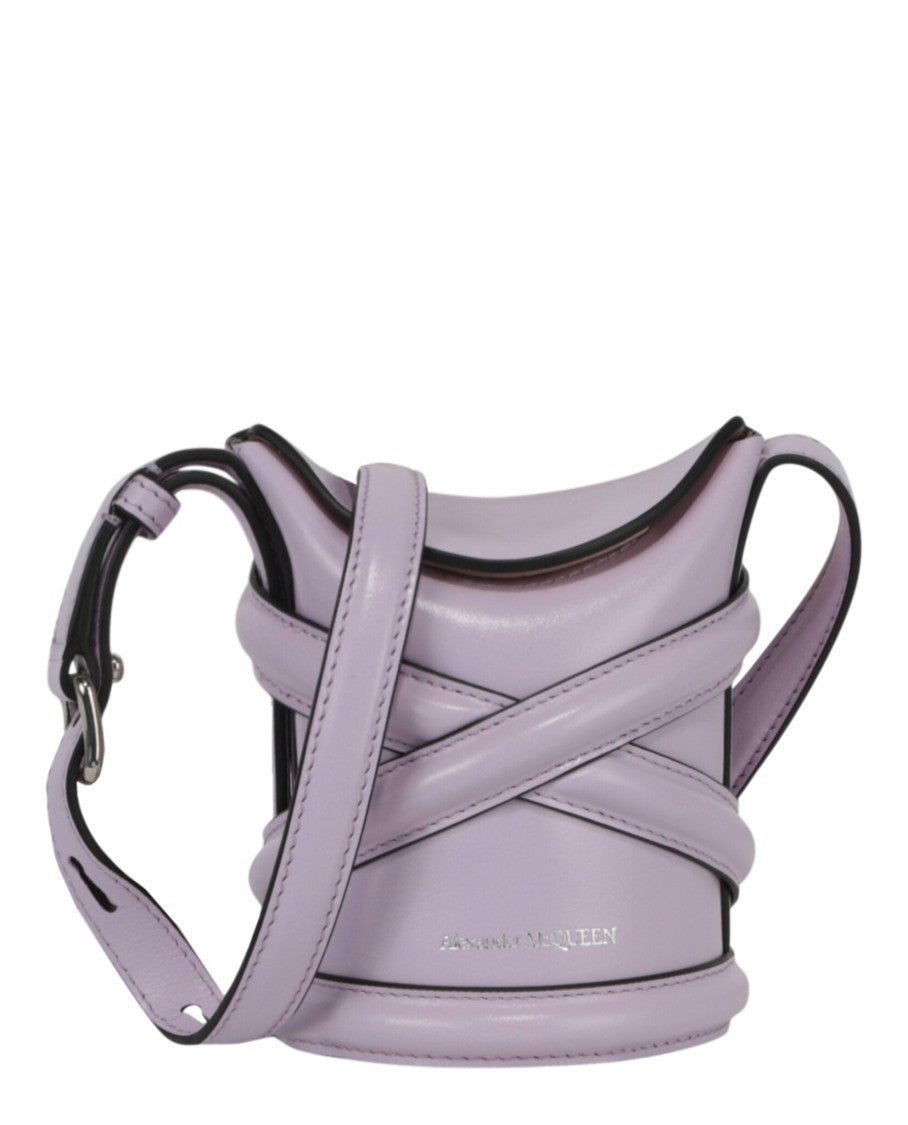 Alexander Mcqueen Mini Curve Leather Bucket Bag
