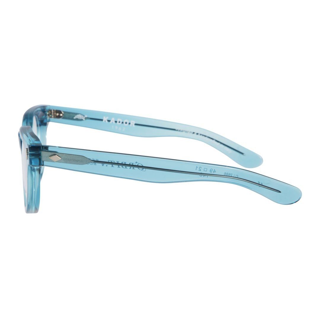 Kador Orbit Translucent Light Blue Sunglasses With Diamond Accents