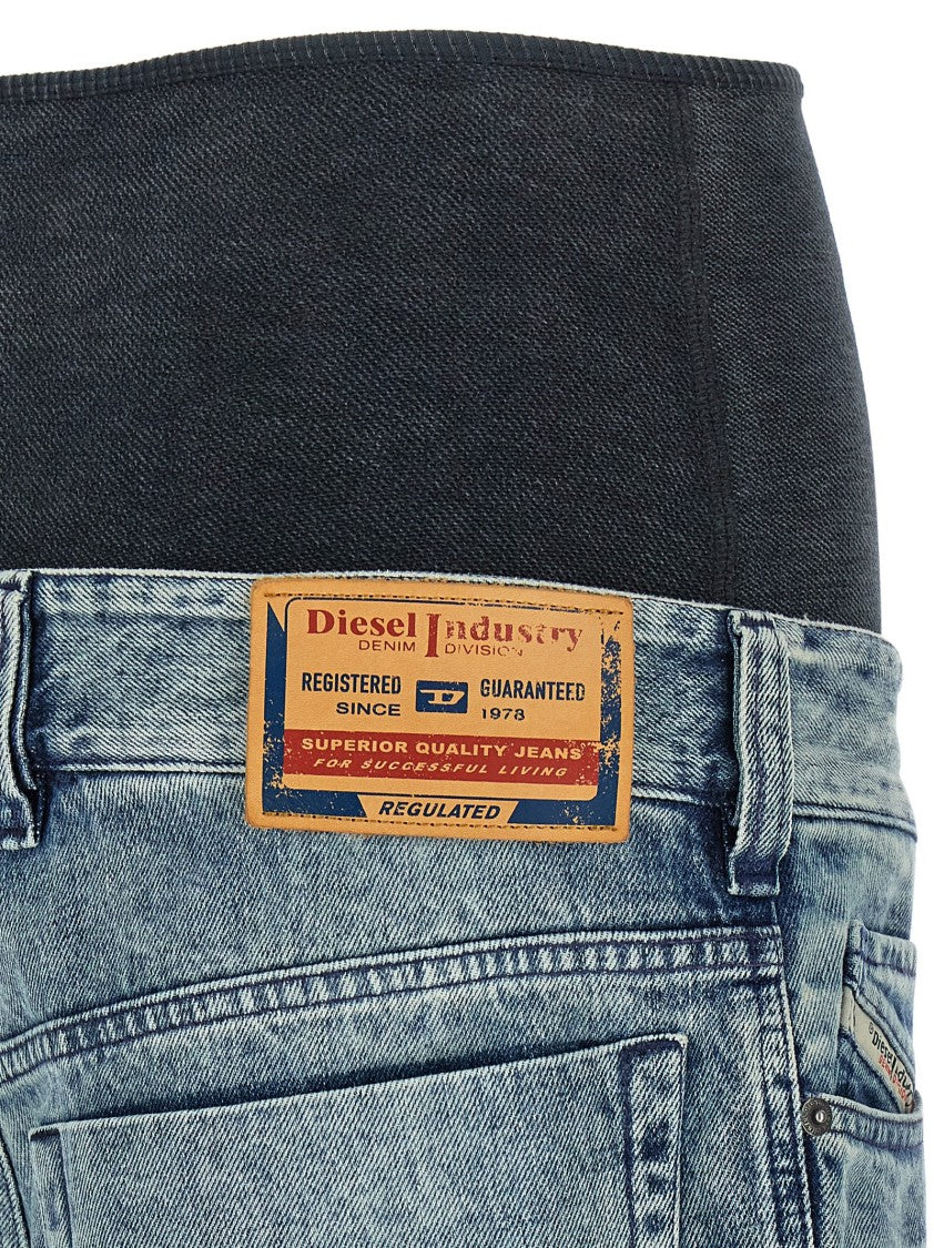 Diesel Stonewashed Cotton And Hemp Denim Jeans