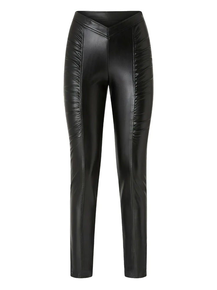 Pinko High-Waisted Panel Trousers With Ruched Detailing