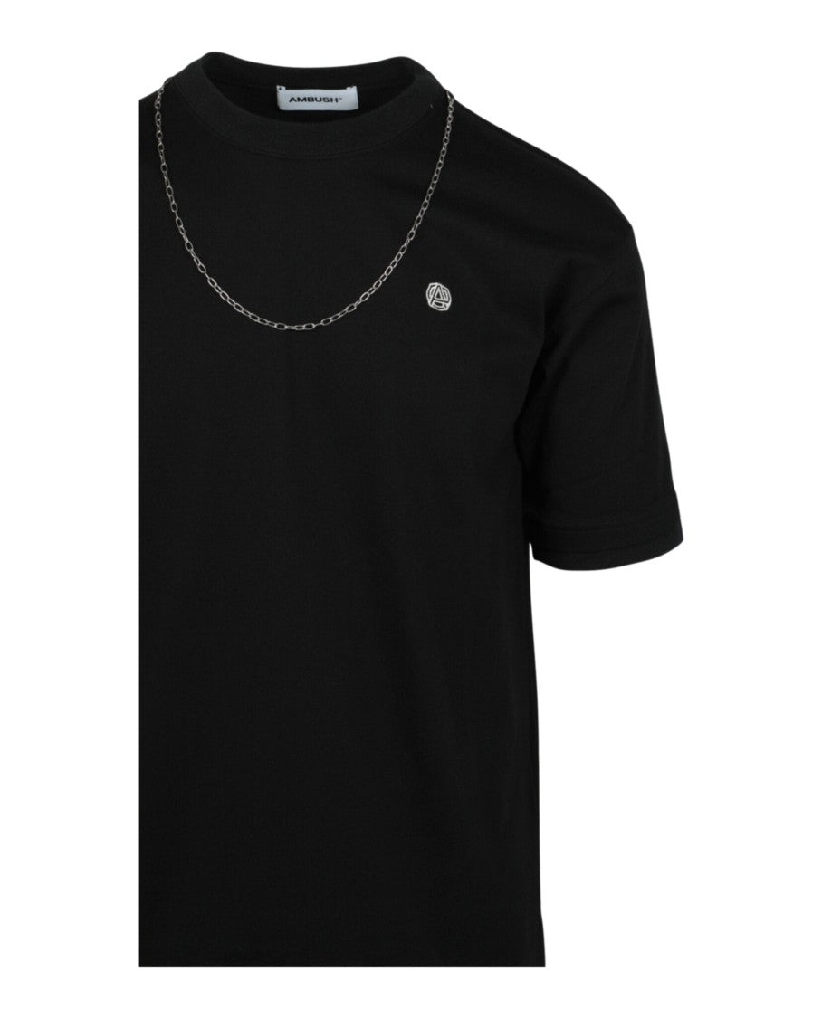 Ambush Chain-Detail Crewneck T-Shirt With Embroidered Design