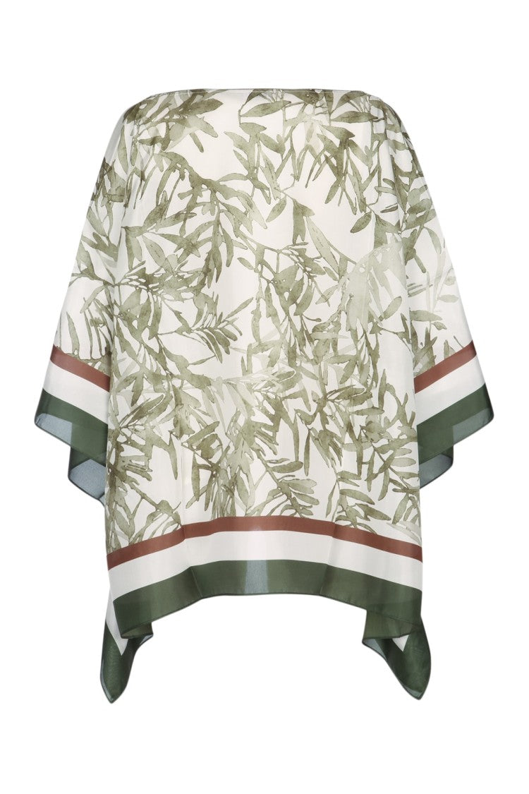 Brunello Cucinelli Flowing Botanical Print Top
