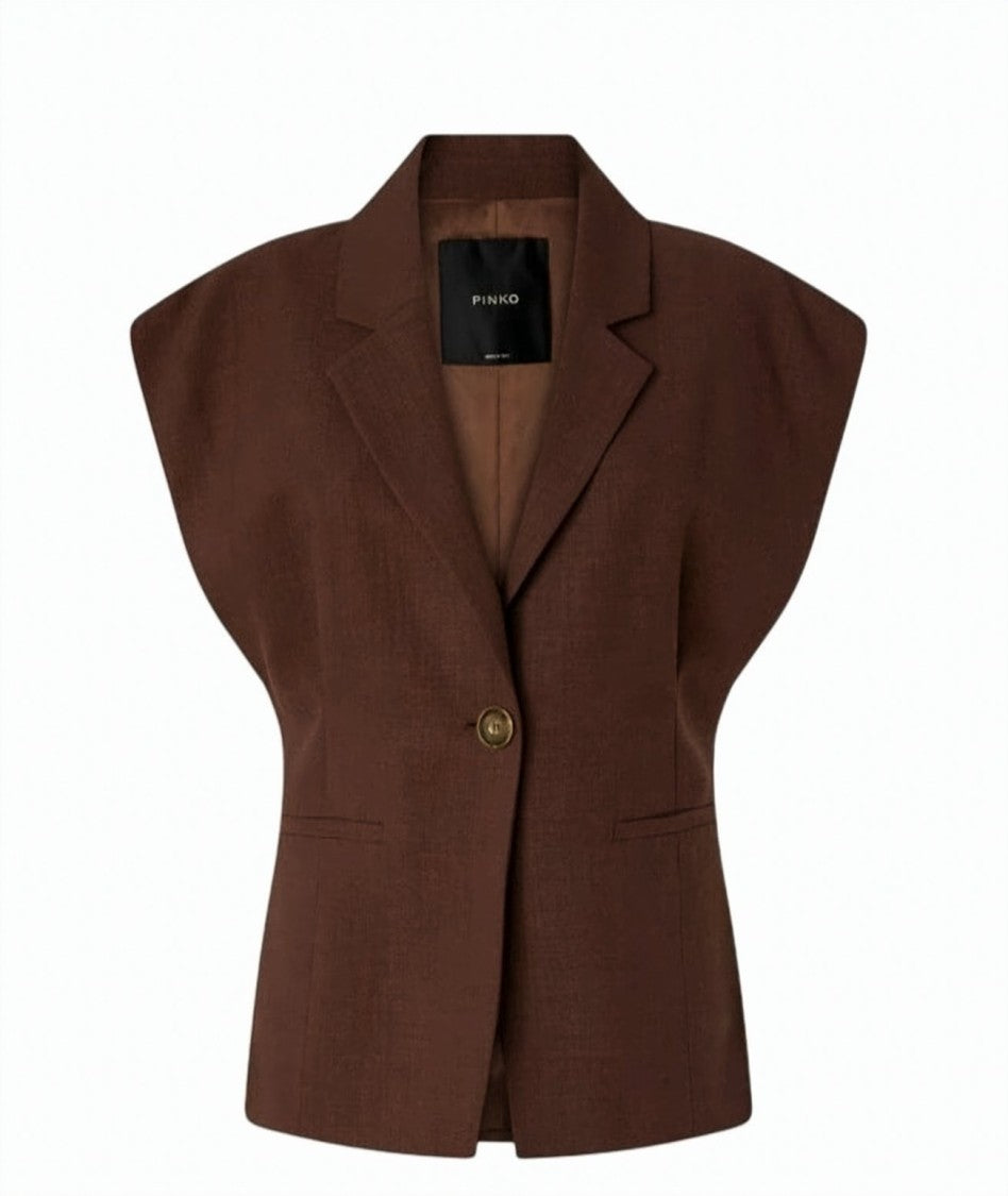 Pinko Floella Stretch Panama Sleeveless Jacket