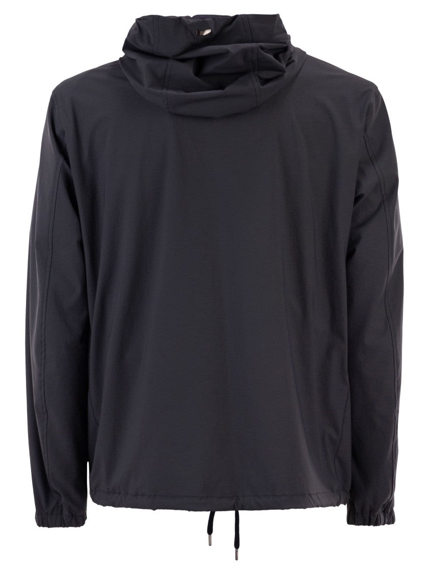 Herno Technical Windbreaker With Adjustable Hood