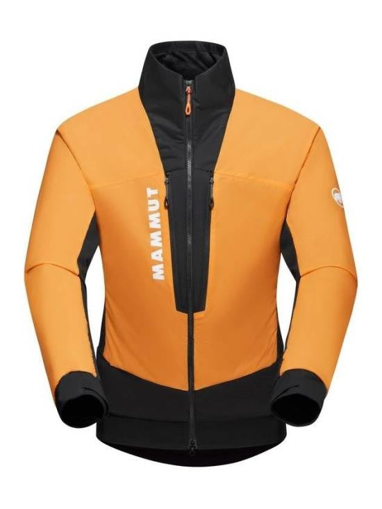 Mammut Color-Block Orange And Black Vest With High Collar And Zippered Pockets