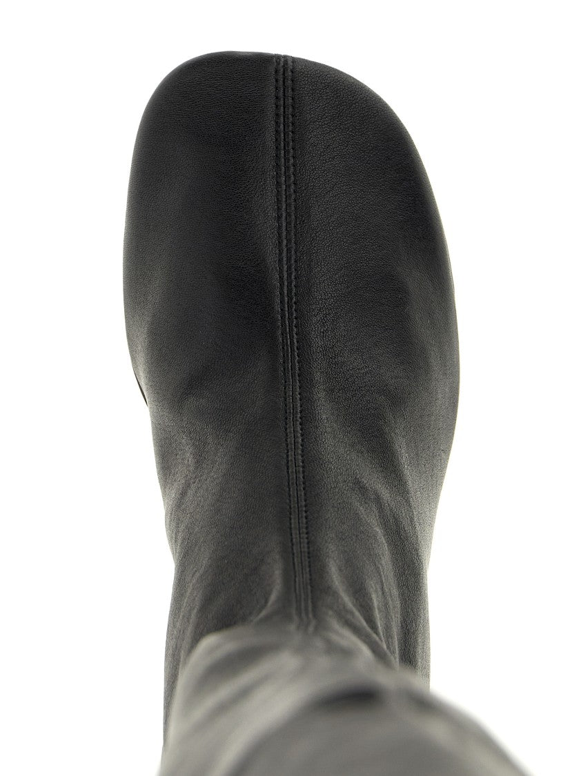 Jil Sander Tall Stretch Nappa Leather Boots With Rounded Toe