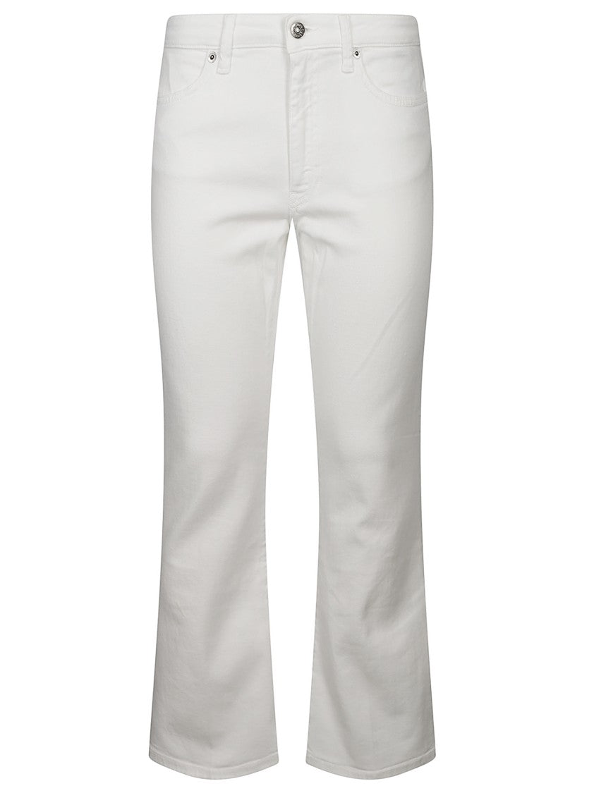 Dondup Bootcut White Trousers With Contemporary Charm