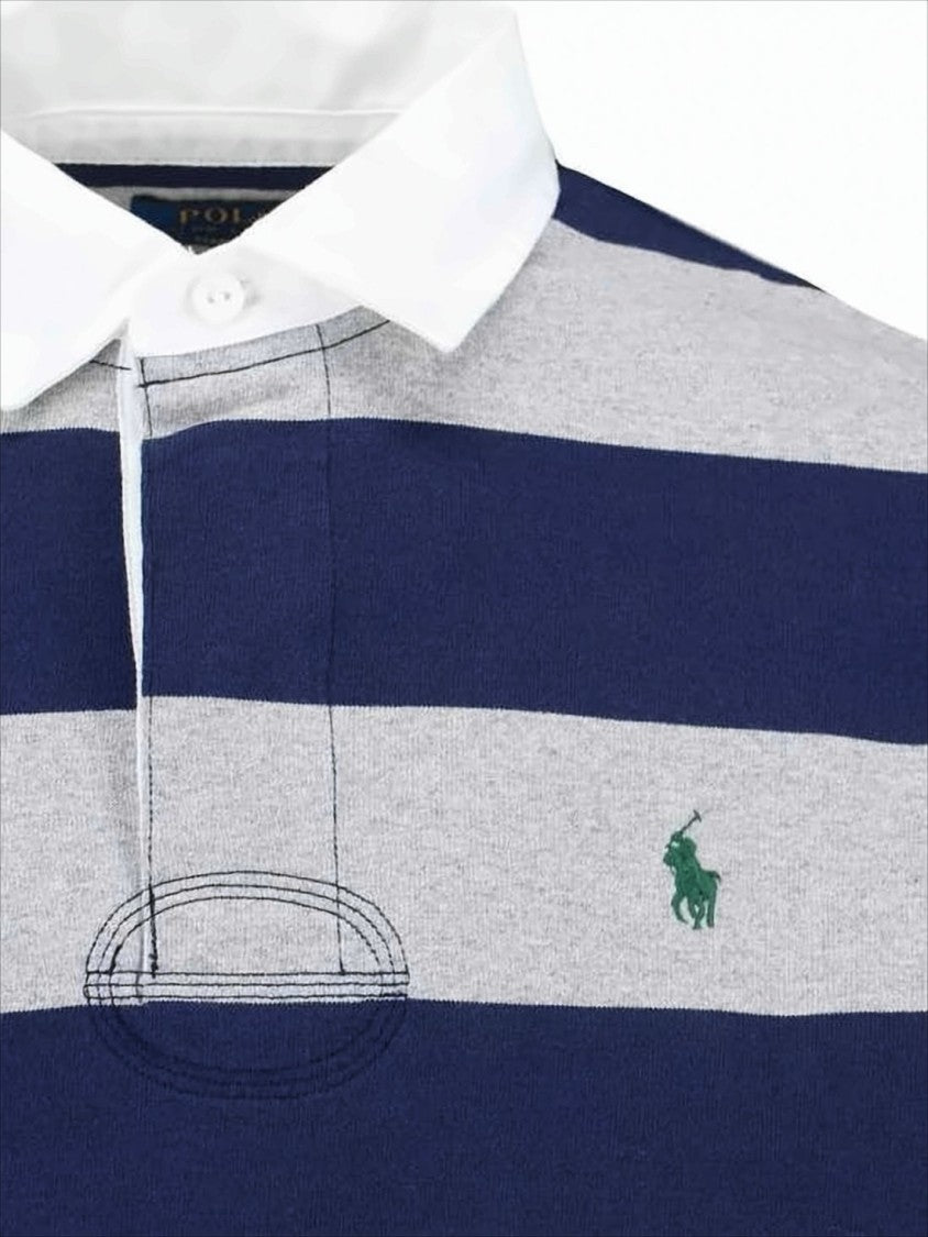 Polo Ralph Lauren Long-Sleeve Polo Shirt With Broad Horizontal Stripes